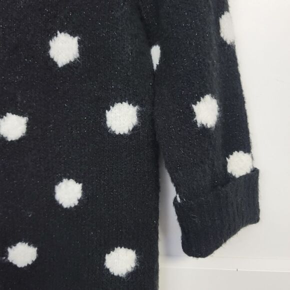 Arizona jean co. Black and white Polka dot sweater, medium - Picture 4 of 7